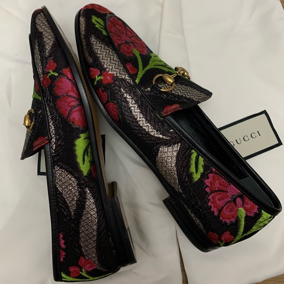 gucci brocade loafers